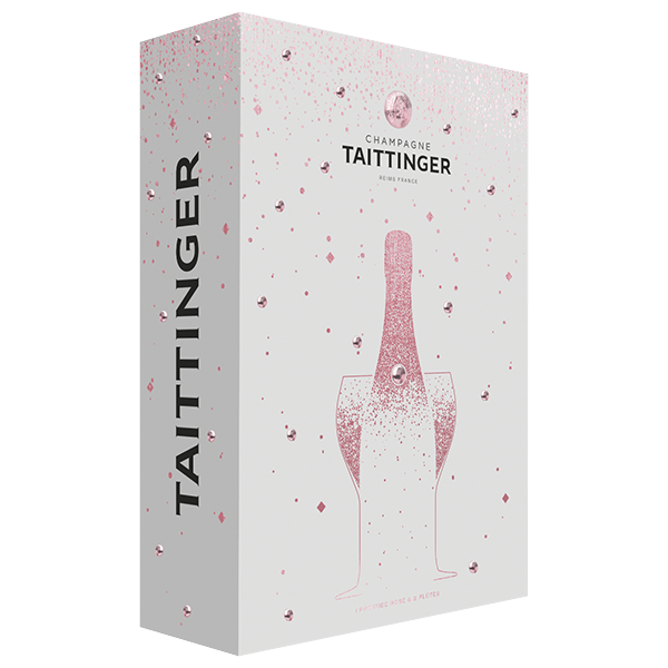 Champagne Taittinger Brut Rosé mit 2 Gläsern GP